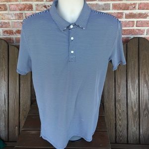 Bonobos Maide Striped Golf Polo Shirt Size Large
